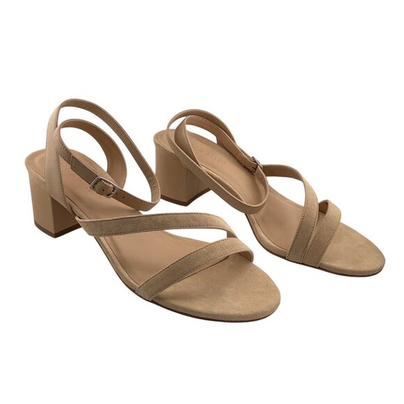 Rebecca Allen The Block Sandy Heeled Sandal‎ Nude IV Size 11 NWB Strappy Block - Picture 6 of 8